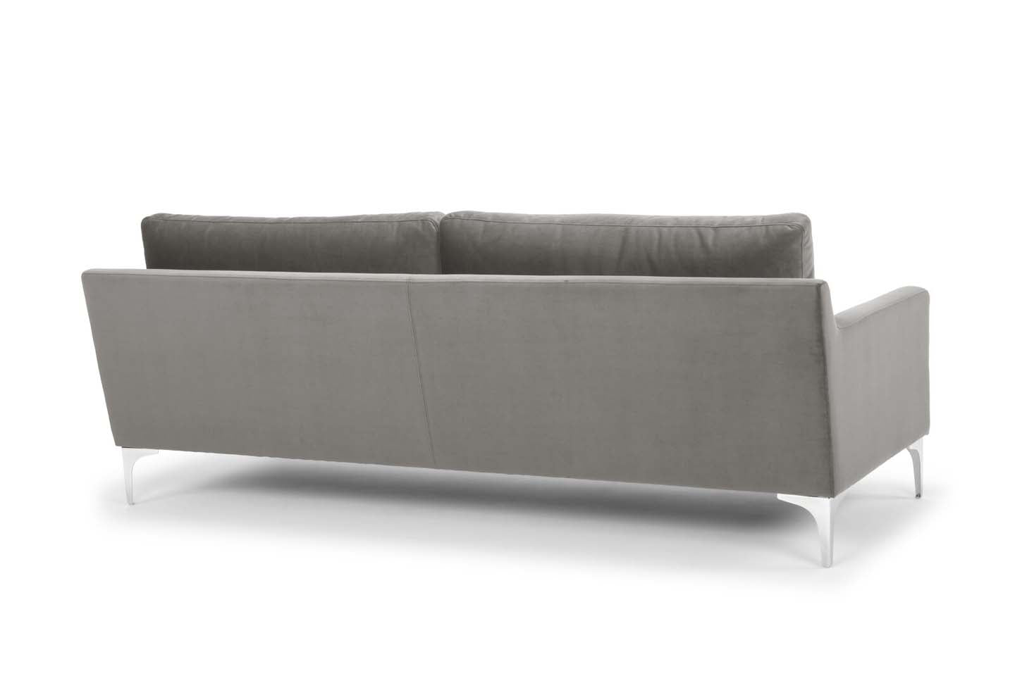 Jones 2 Seater Sofa, Light Gray, Velvet