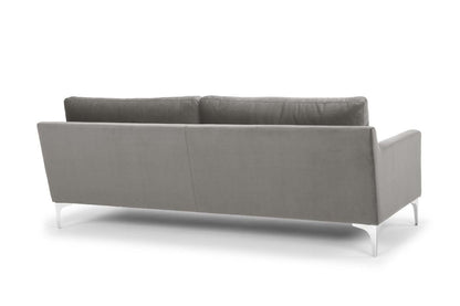 Jones 2 Seater Sofa, Light Gray, Velvet