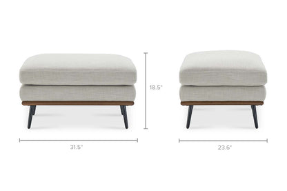 Loft Sofa With Ottoman, 2 Seater, Beige