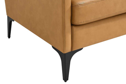 Madison 2 Seater Sofa, Tan Imitation Leather