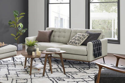 Loft Sofa With Ottoman, 2 Seater, Beige